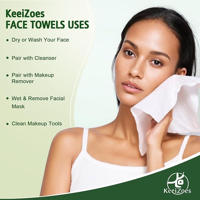 Disposable Face Towels 600 Count, Biodegradable Ultra Soft & Thick Facial Towels - Image 6