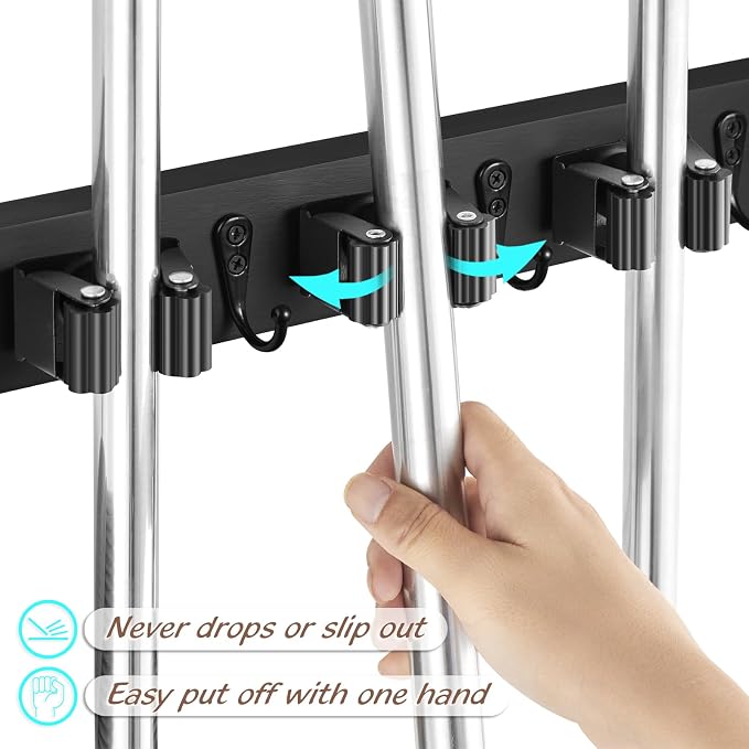 Mop and Broom Holder Wall Mount - Image 2