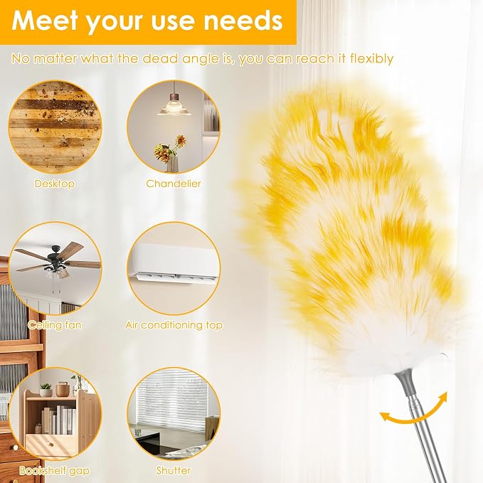 Lambswool Duster, Long Feather Dusters - Image 4