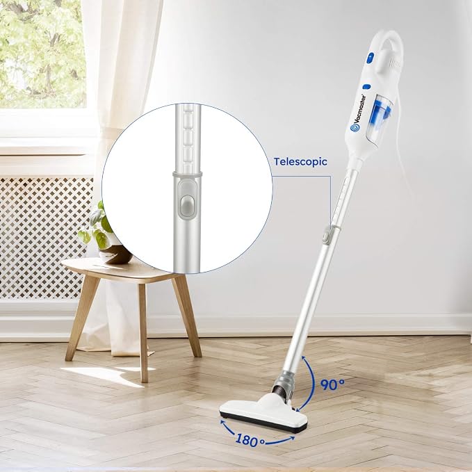 Vacmaster Corded Stick Vacuum Cleaner 2 in 1 Ultra-Lightweight 14Kpa Power - Image 4