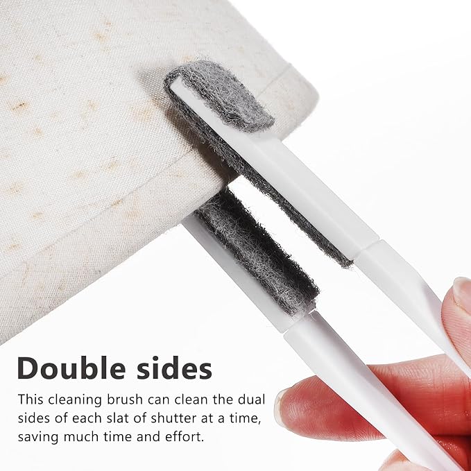 Blind Cleaner Duster Tool with 1 Clip and 6 Replaceable Brush Heads, Microfiber - Image 7