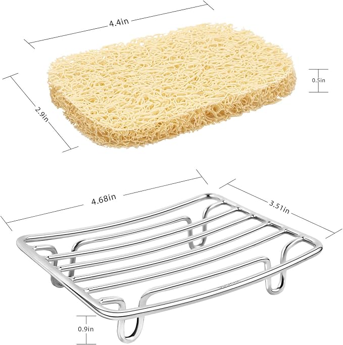 Bar Soap Dish Holder for Shower Bathroom Stainless Steel Rust Proof Self - Image 8