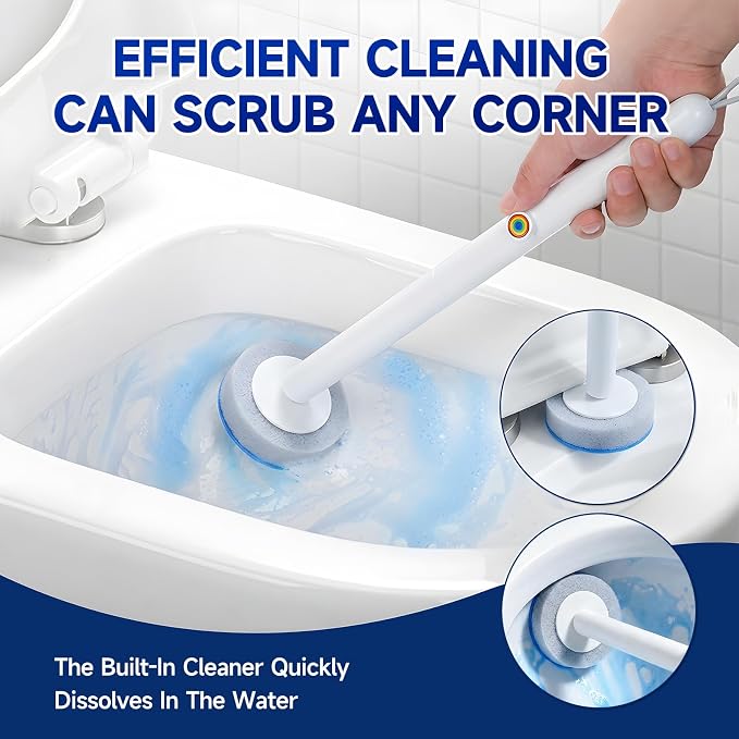 Disposable Toilet Brush, All-in-One Toilet Cleaning System, Toilet Bowl Wand Kit - Image 3