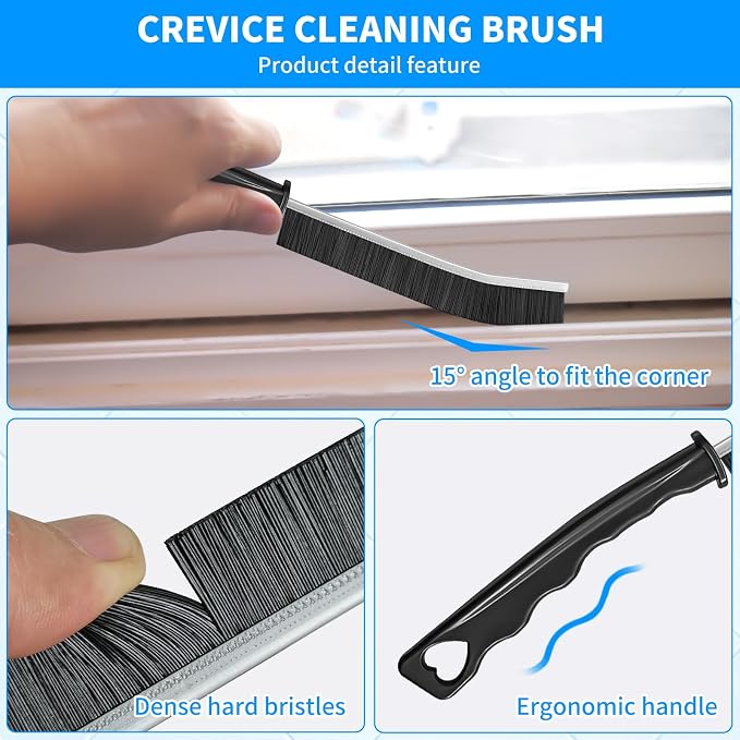 4TH Crevice Cleaning Brush Set–Household Deep Cleaning Supplies, and Tough - Image 3
