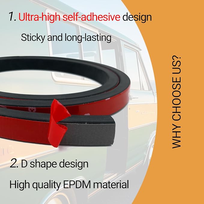 Rubber Weather Stripping, Rectangle Foam Seal Strip, Rubber Gasket - Image 4