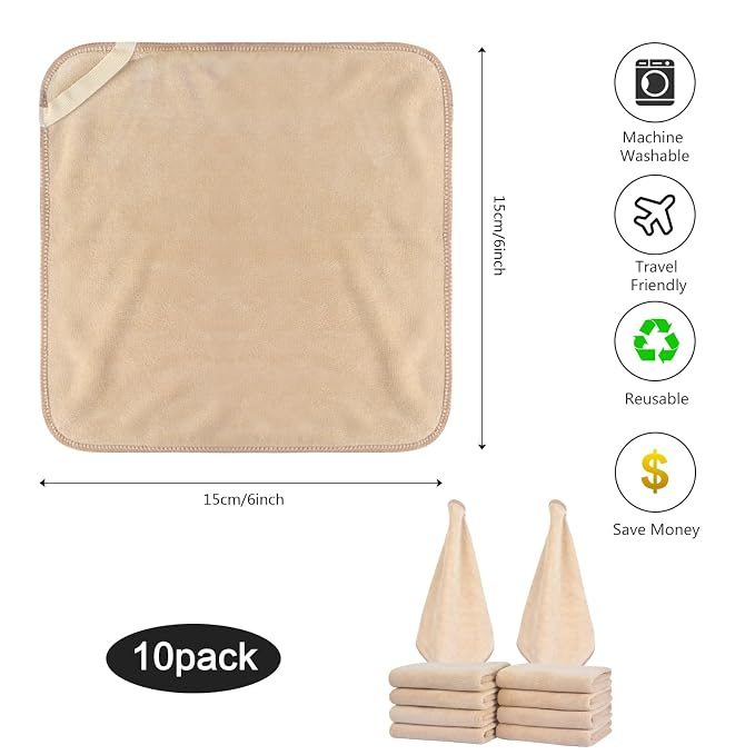 SINLAND Microfiber Facial Cloths Fast Drying Washcloth 12inch x 12inch - Image 8