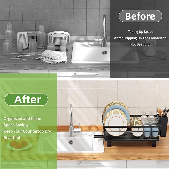 Dish Drying Rack with Drainboard - Image 6