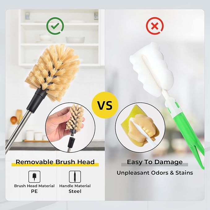 2-in-1 Water Bottle Brush, Water Bottle Cleaner & Straw Brush Cleaning - Image 3