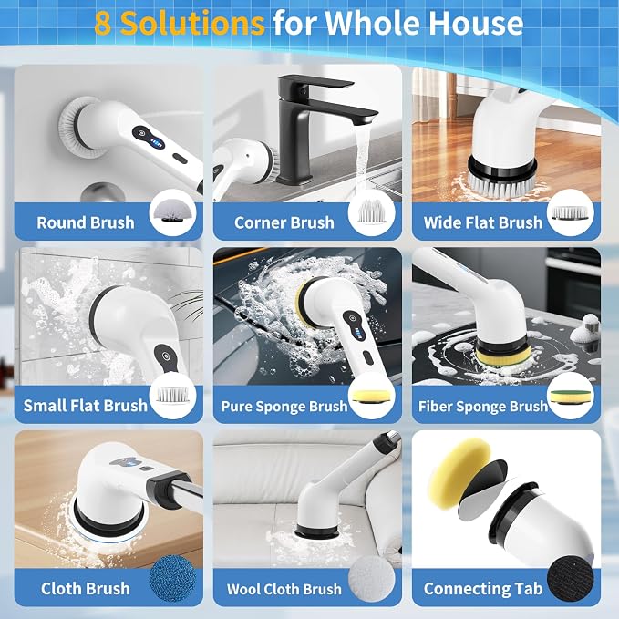 Electric Spin Scrubber, Ultimate Household Cleaning Brush - Image 7