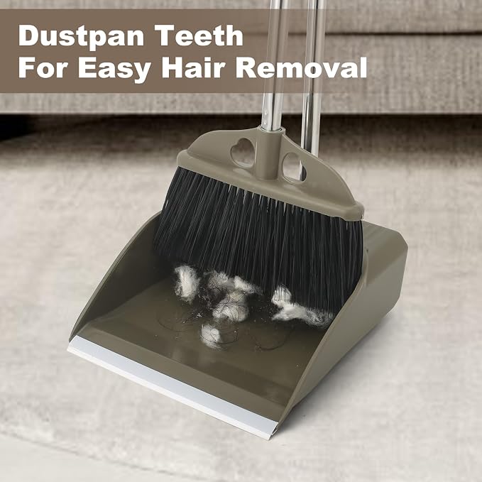 Upgrade Broom with Dustpan Combo Set, Indoor Outdoor Easy Sweeping - Image 6