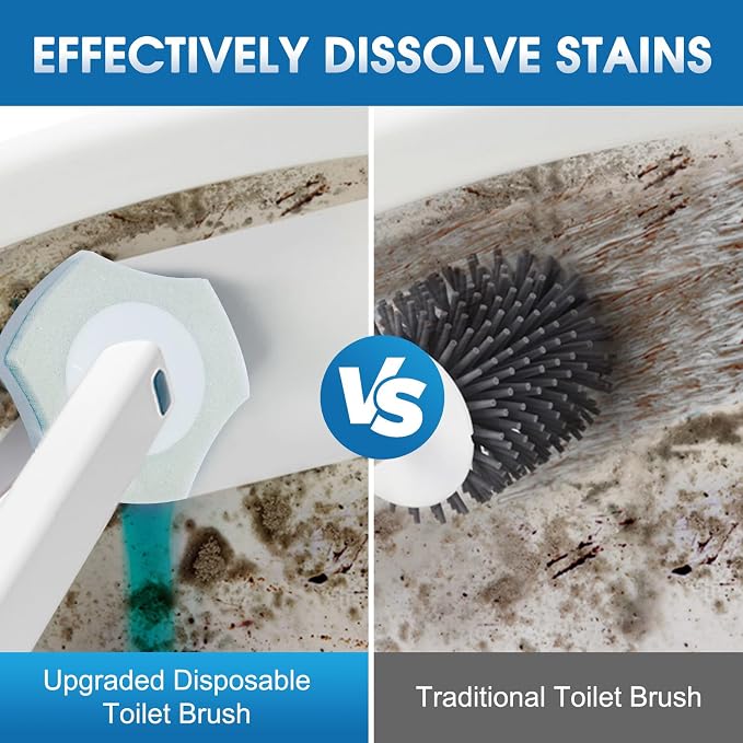 Disposable Toilet Brush Refills 32 Count Toilet Refills, Disposable Toilet Bowl - Image 3