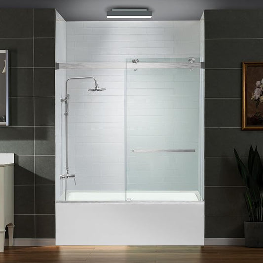 Woodbridge Frameless Bathtub Shower Doors 56-60" Width x 66" Height - Image 2