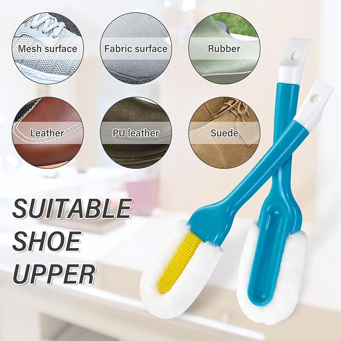 Andiker Professional Cleaning Shoe Brush, Hangable Soft Bristle Shoes Cleaning - Image 4