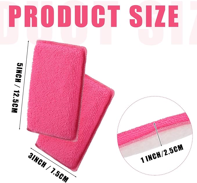Mudder 12 Pcs Car Interior Scrubbing Sponge 5'' x 3'' Fiber Car Wax Applicator - Image 2