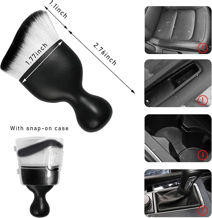 Car Interior Dust Brush, Soft Scratch Free Auto Detailing Brushes, Universal - Image 2