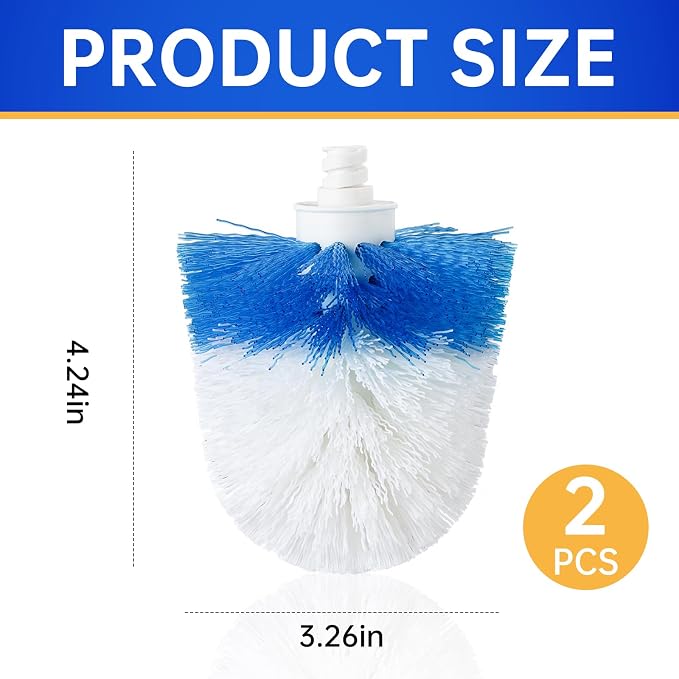2 Pack Toilet Brush Replacement Head Compatible - Image 2