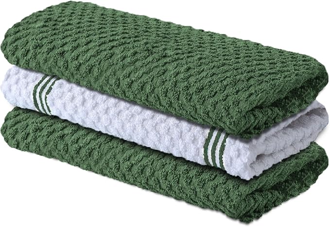 Infinitee Xclusives Premium Kitchen Towels – Pack of 3, 100% Cotton 15 x 25 by InfiniteeXclusives