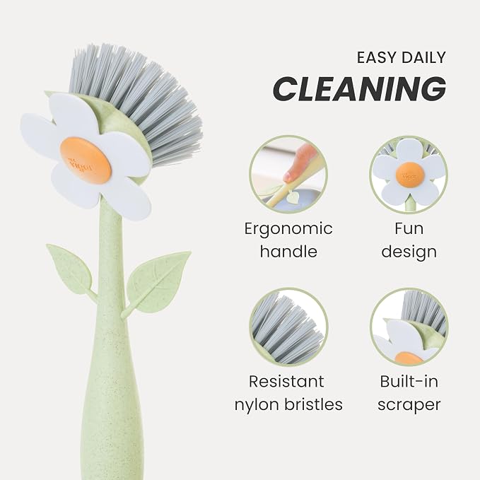 Vigar Florganic Daisy-Shaped Dish Brush, a Dish Brush - Image 3