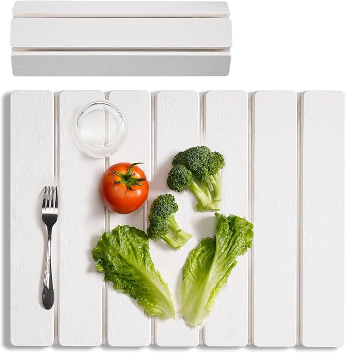 Meowoo Stone Drying Mat for Kitchen Counter, 15.7"x11.8" Foldable Diatomaceous by MeowooOfficial