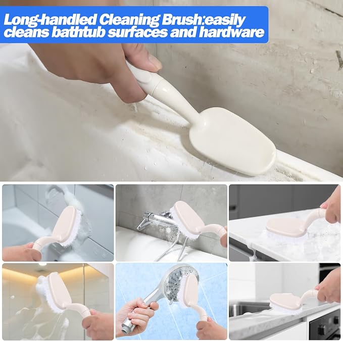 XANGNIER Bathtub Cleaning Brush Tools Kit, Shower Scrub Brushes Set - Image 5
