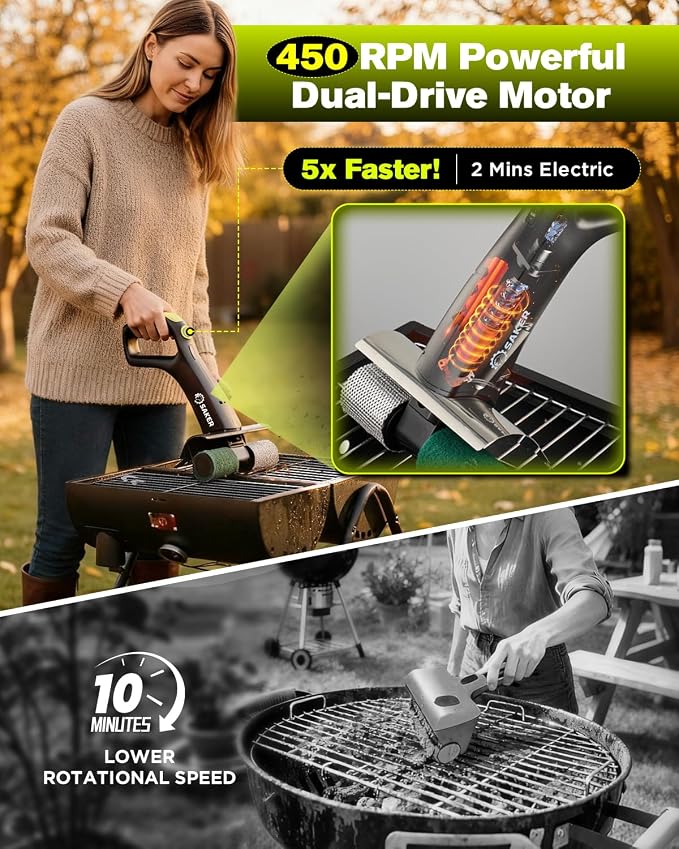Saker Cleaning Brush for Electric Grill Brush - Image 4