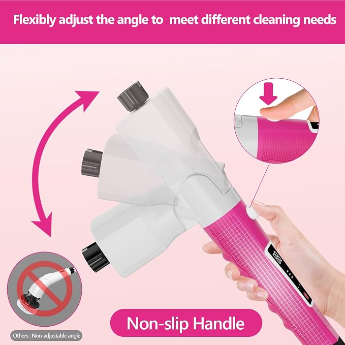 Electric Spin Scrubber, 2026 New Adjustable Angle Cleaning Brush，IPX7 - Image 2