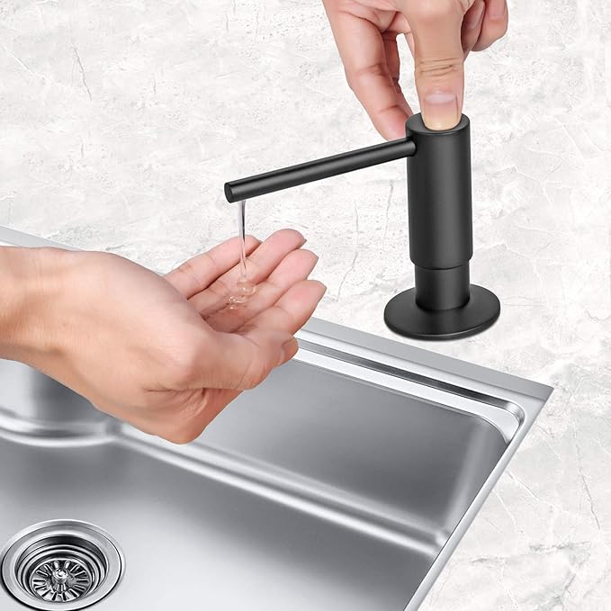 Samodra Sink Soap Dispenser, Metal Pump Head Liquid Lotion Countertop Kitchen - Image 3