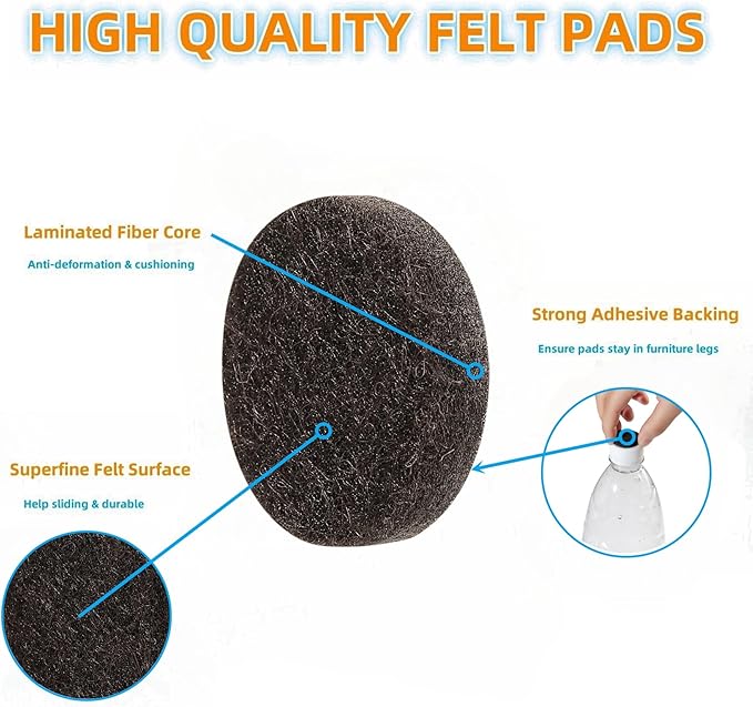 Furnigear Felt Furniture Pads for Hardwood Floors - Image 5