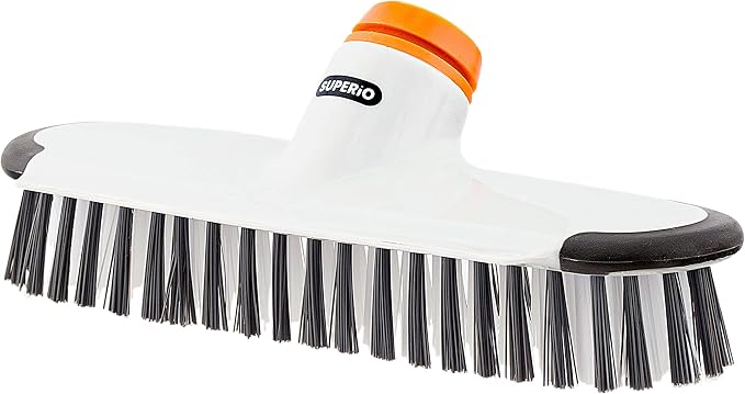 Superio Deck Scrub Brush Head, Heavy Duty Stiff Bristles Grout Scrubber by Superio