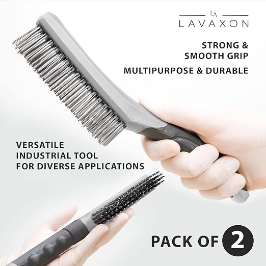 Wire Brush Set-Heavy Duty Stainless & Carbon Steel Bristles - Image 4