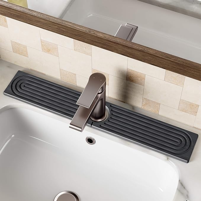 Stone Faucet Mat for Kitchen Sink, Diatomite Sink Protectors by Incenseburner