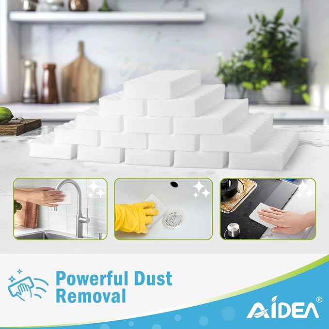 AIDEA Magic Sponges Cleaning Eraser, 2X Density Stronger Sponge - Image 3
