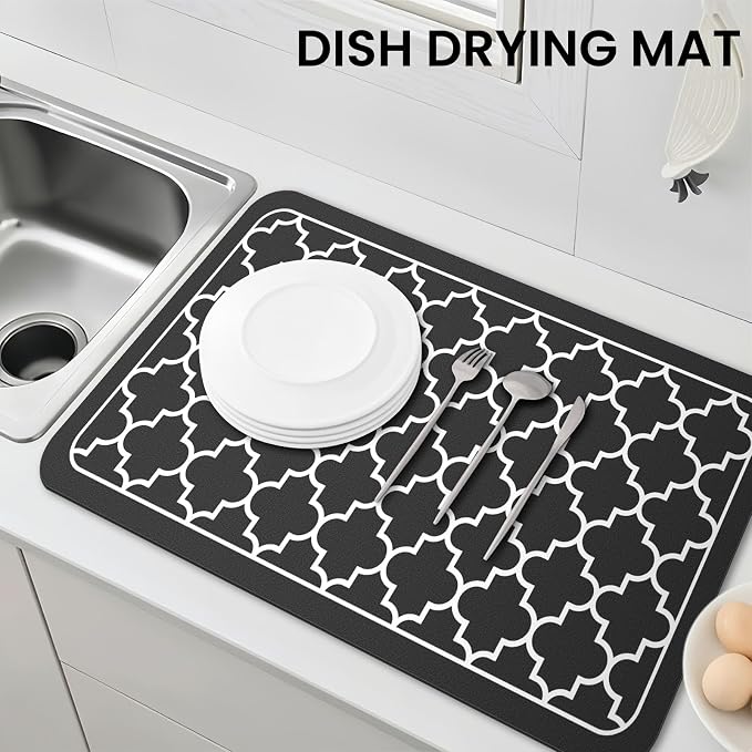WISELIFE Dish Drying Mat Super Absorbent Drying Mat Large Dish Drying Mats - Image 7