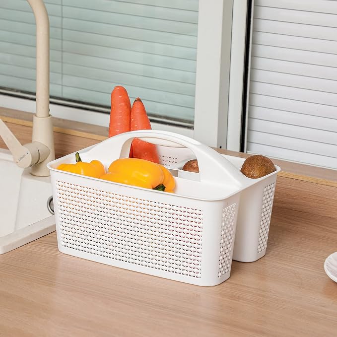 UUJOLY Plastic Portable Shower Caddy Basket Bucket, Cleaning Shower Basket - Image 5