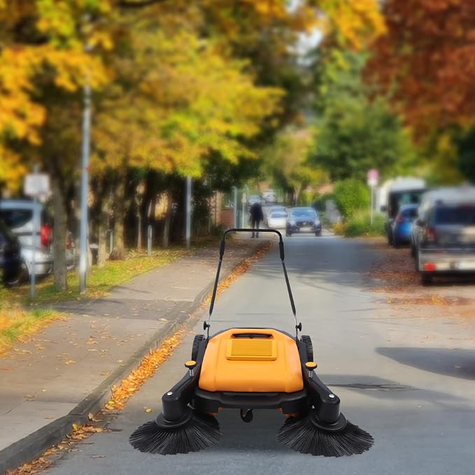 Floor Sweeper, Lawn Sweeper Portable Street Sweep Tool, Hand-Push - Image 4