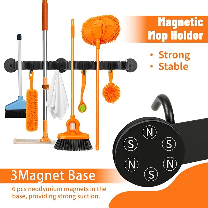 Magnetic Broom Holder Wall Mount - Image 3