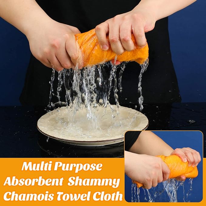 10 Pack Shammy Cloths Absorbent Cleaning Towels - Image 2