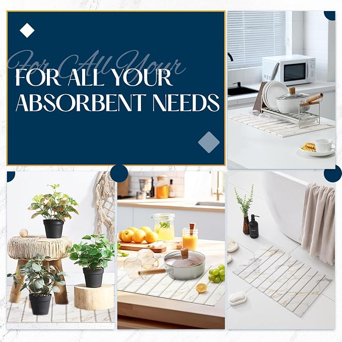 Large Stone Drying Mat for Kitchen Counter - Image 7