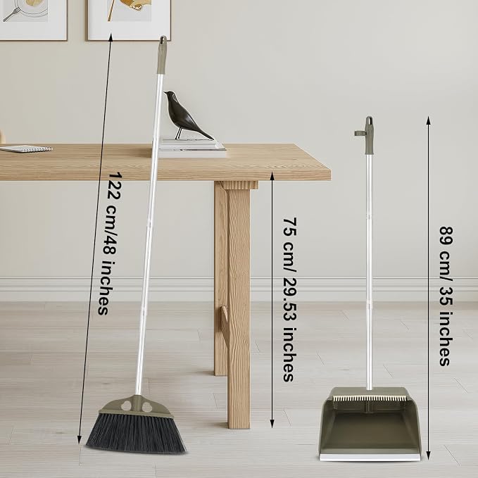 Upgrade Broom with Dustpan Combo Set, Indoor Outdoor Easy Sweeping - Image 3