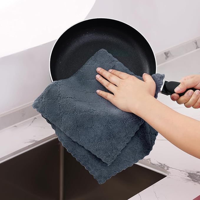 Homaxy 18 Pack Dish Towels for Kitchen, Super Soft and Absorbent Coral Velvet - Image 5