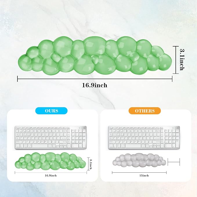 Gel Cloud Keyboard Wrist Rest, Cute Wrist Support and Arm Support Keyboard Rest - Image 6
