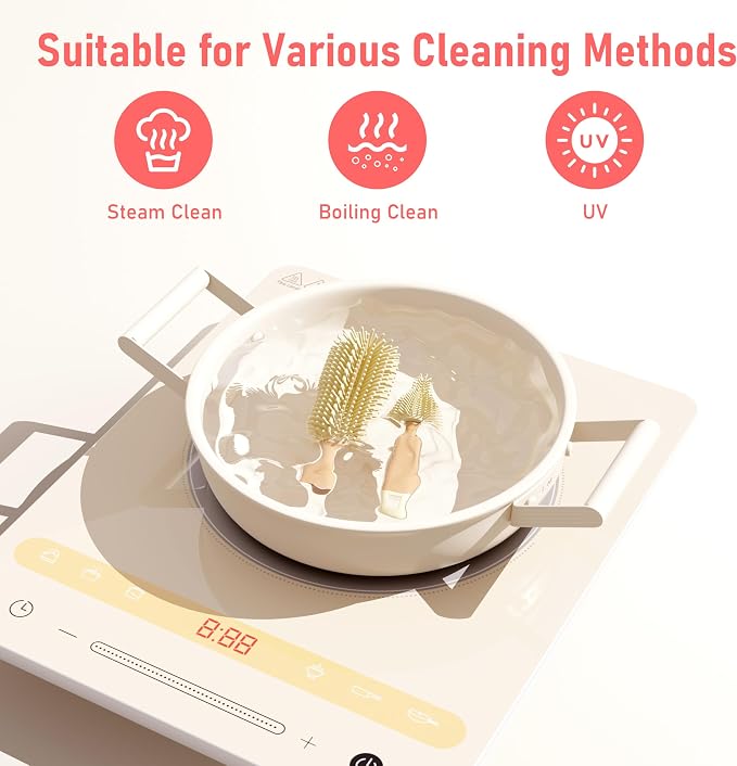 Baby Bottle Brush Set with Drying Rack, Portable Silicone Bottle Cleaner Kit - Image 5