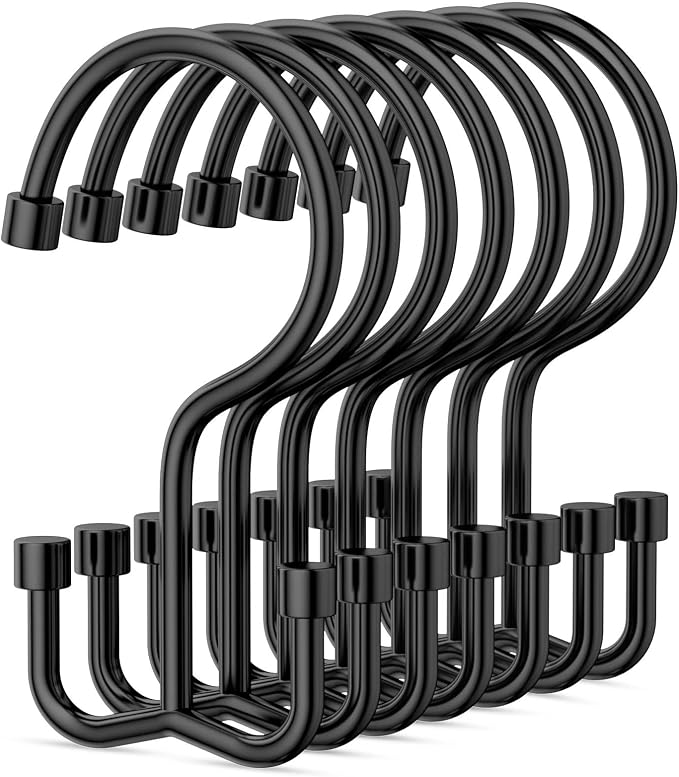 Goowin Shower Curtain Hooks, Shower Curtain Rings, Durable Rust Proof Black by Goowin