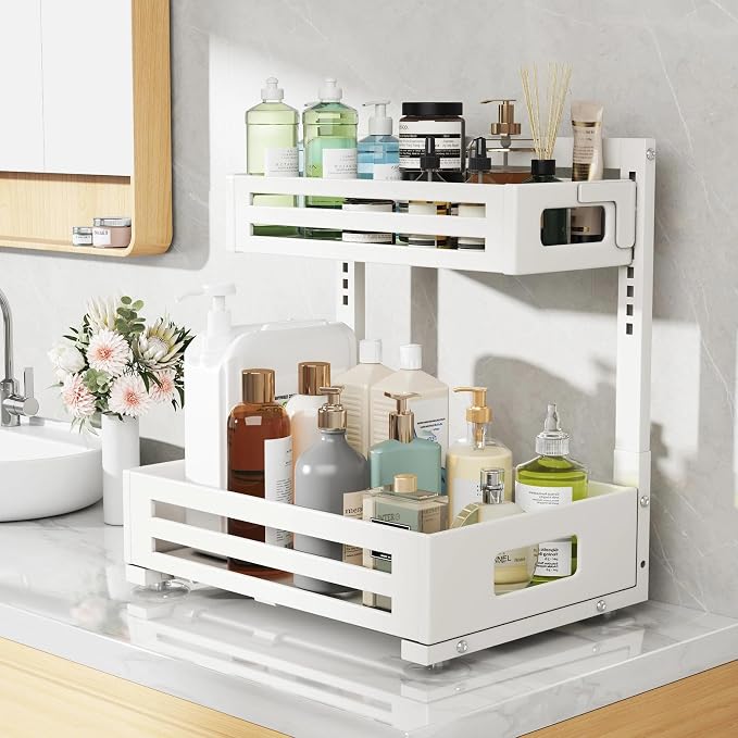 2 Pack Under Sink Organizer, Pull Out Cabinet Organizer - Image 5