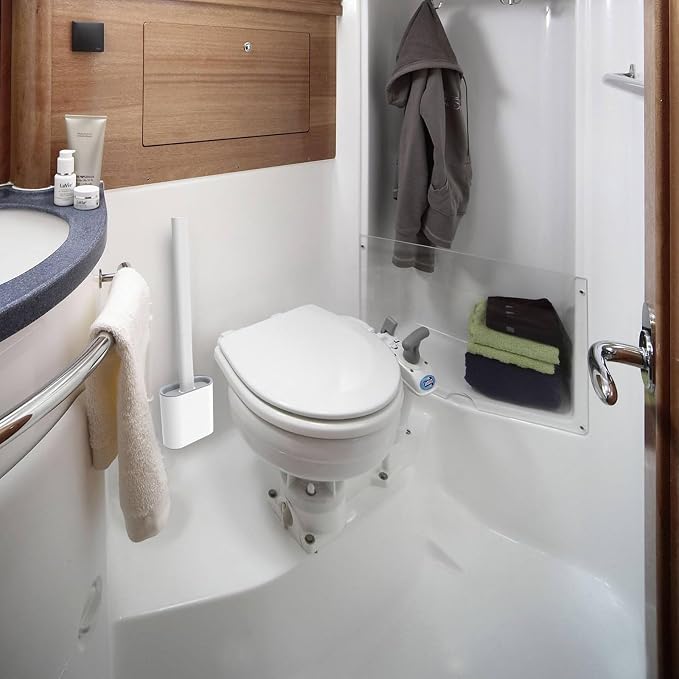 RV Toilet Bowl Brush by, Silicone Bristles, Wall-Mounted, Anti-Roll & Anti-Drip - Image 3