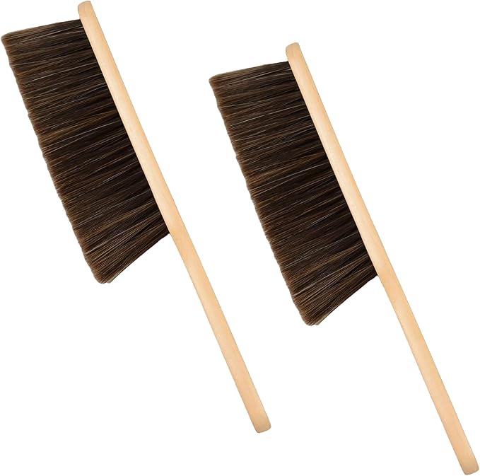 2 Pieces Woooden Dust Brush Hand Broom Bench Brush by Unknown