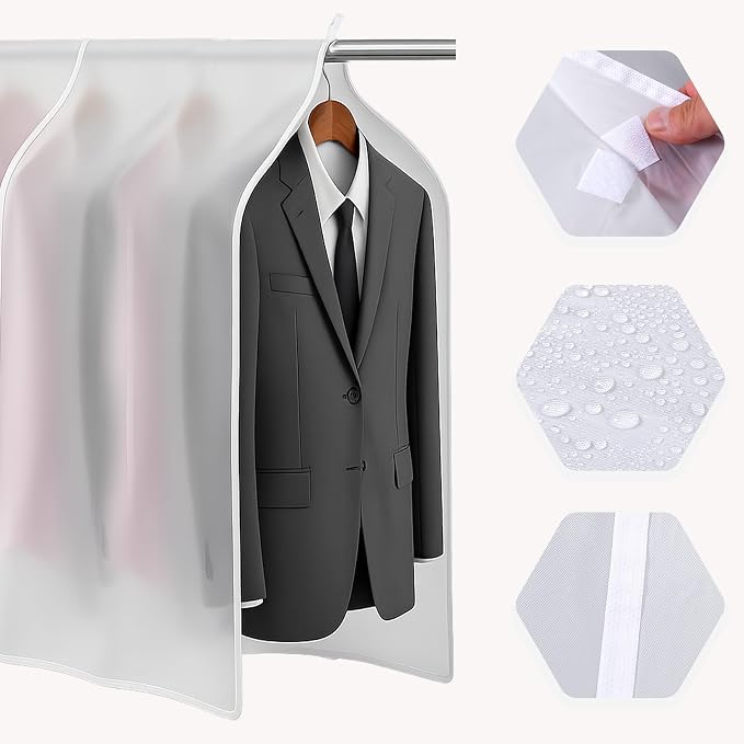 Clothing Rack Covers Hanging Clothes Dust Covers Garment Bag Organizer Storage - Image 3