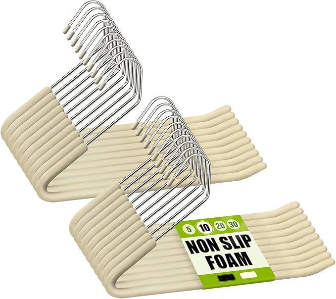Spring Fever Open Ended Non Slip Sponge Padded Pants Hangers by SpringFever