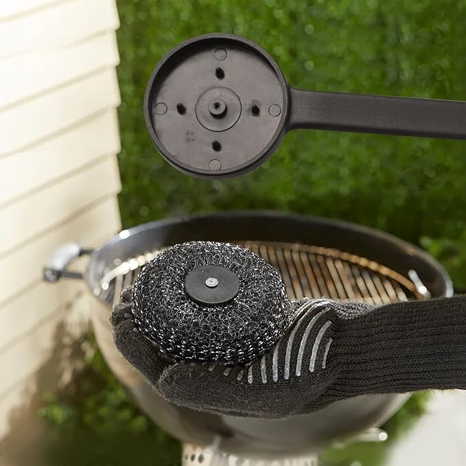 Heavy-Duty Stainless Steel Wool Barbecue Grill Cleaning Scrubber Pads, - Image 6