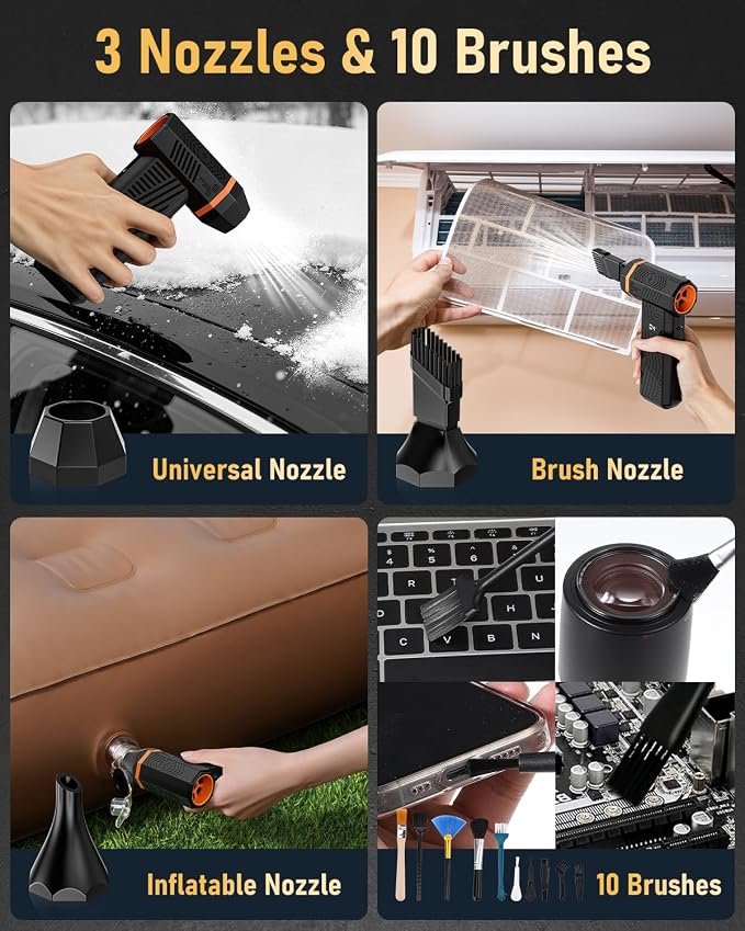 Compressed Air Duster, 180000RPM Electric Air Duster - Image 5